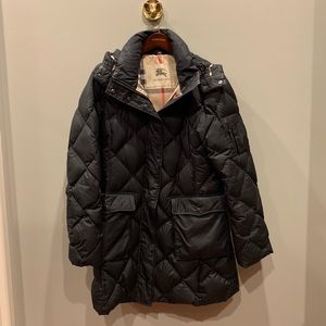 Burberry Black Down Puffer Coat - Sz L